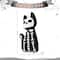Glitzhome® 18"H Halloween Hooked Skeleton Cat Shaped Pillow